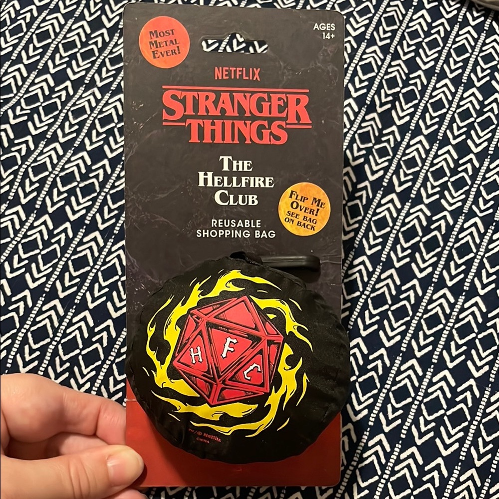 Stranger Things Hellfire Club reusable bag.